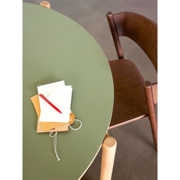 Кръгла трапезна маса от масивен дъб ø 115 cm Oblique – Hübsch-image-1