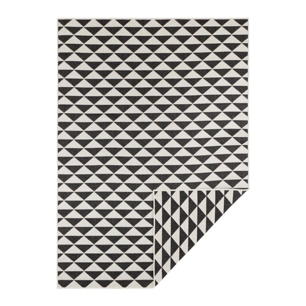 Черно-кремав двустранен килим за открито Tahiti, 120 x 170 cm - Bougari