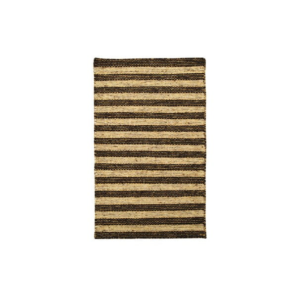Ručně tkaný koberec Dark Brown Lines Kilim, 115x150 cm