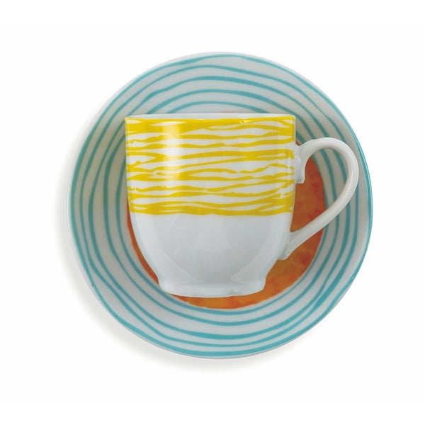 Комплект от 6 порцеланови чаши за еспресо Marea - VDE Tivoli 1996-image-3