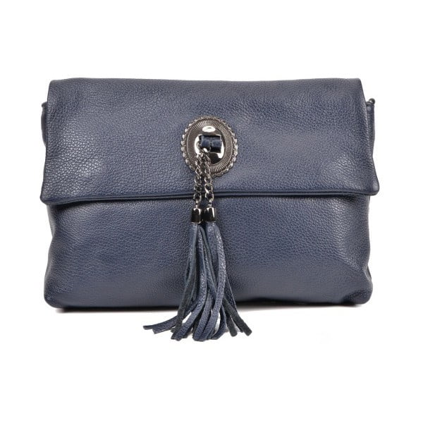Тъмно синя кожена чанта Reserva Takorra Blu - Roberta M