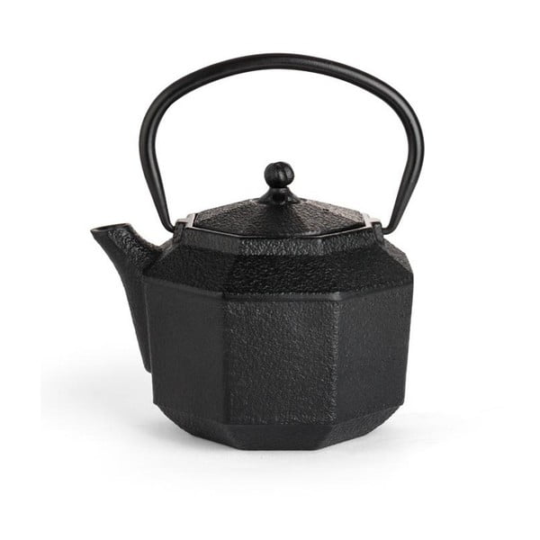 Черен чугунен чайник с цедка за насипен чай Shilan, 1 л - Bredemeijer