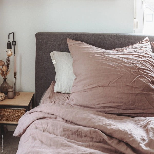 Ленена  калъфка за възглавница 40x60 cm Ashes of Roses – Linen Tales-image-1