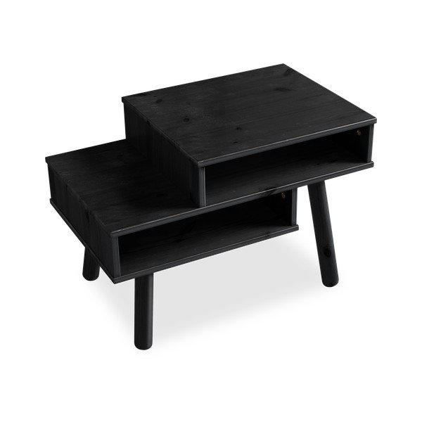 Масичка за кафе от борова дървесина в черно Hako - Karup Design-image-3