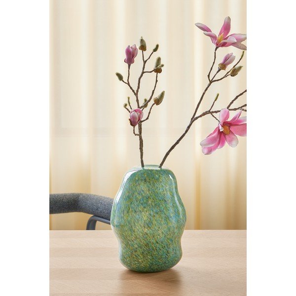 Зелена стъклена ръчна изработка ваза (височина 29 cm) Miro – Hübsch-image-2