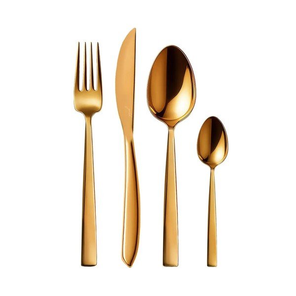 Прибори за хранене от неръждаема стомана в златист цвят 24 бр. Gold – Orion