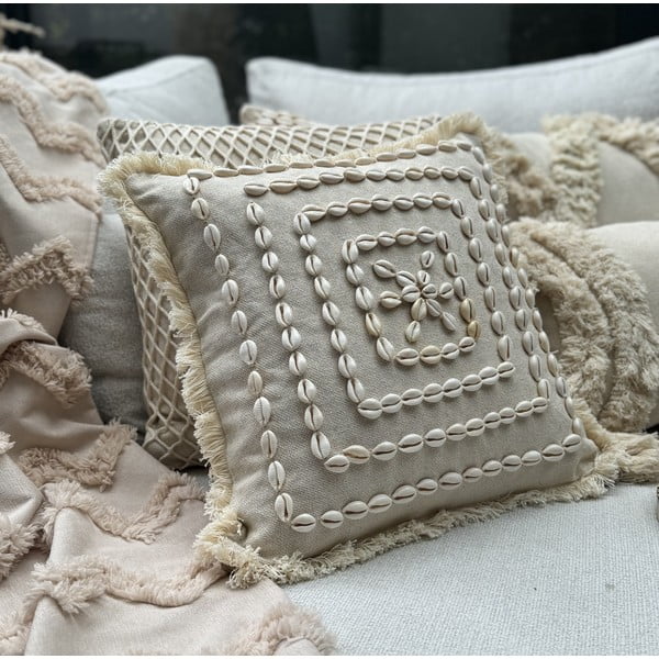Памучна калъфка за възглавница 43x43 cm Seashells – Mioli Decor-image-3