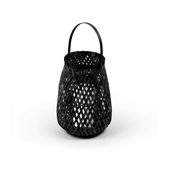 Черен бамбуков фенер Бамбуков фенер, ⌀ 18 cm - Compactor-image-2