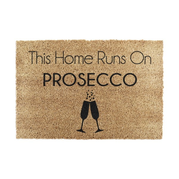 Изтривалка от кокосови влакна 40x60 cm This Home Runs On Prosecco – Artsy Doormats