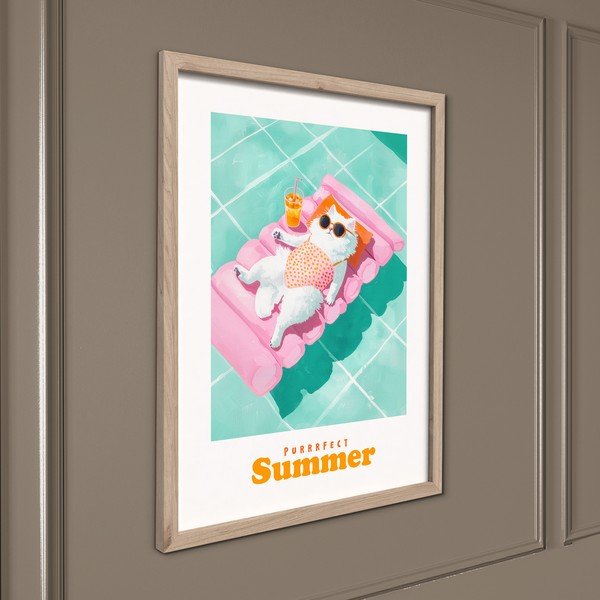 Печатна картина с включена рамка 30x40 cm Purrrfect – Styler-image-3