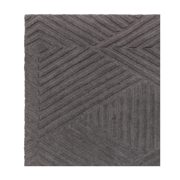 Антрацитен вълнен килим 160x230 cm Hague - Asiatic Carpets-image-3