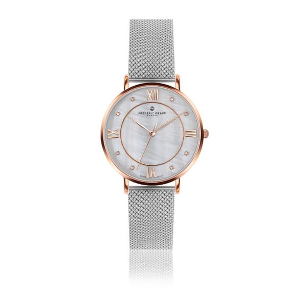Дамски часовник с каишка от неръждаема стомана в сребристо Liskamm - Frederic Graff