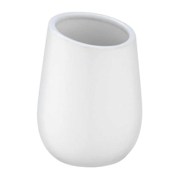 Бяла керамична чаша за четки за зъби Badi - Wenko