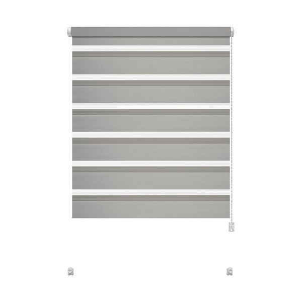 Сива ролетна щора ден и нощ 42,5x150 cm Zebra – Gardinia