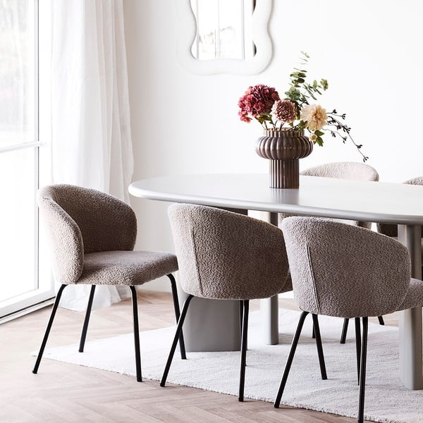 Кафява стъклена ваза (височина 27 cm) Celia – House Nordic-image-1