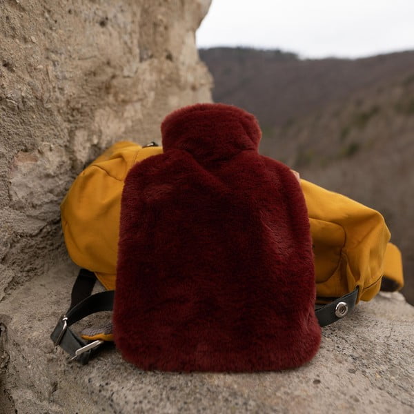 Червен  термофор от микроплюш 1,8 l Classic – Hugo Frosch-image-2