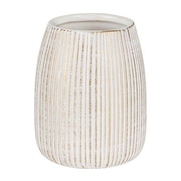 Керамична чаша за четки за зъби от в бял и златист цвят Pascoli – Wenko