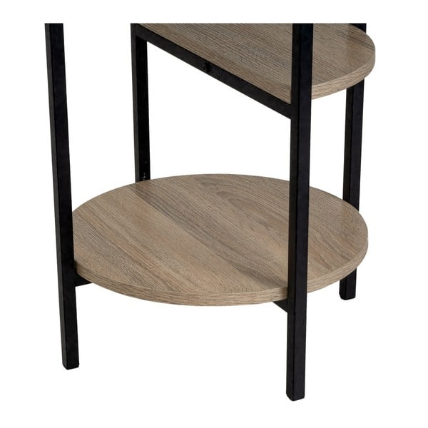 Черен и естествен стелаж от декор от дъб  40x80 cm – Casa Selección-image-2