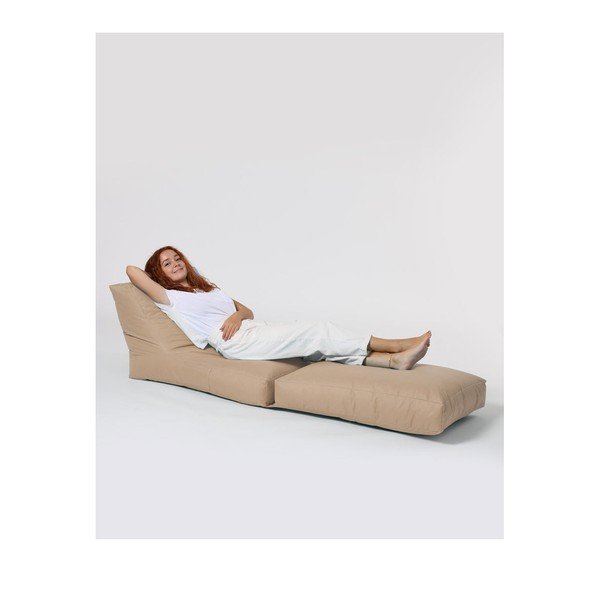 Бежов градински пуф за сядане Siesta – Floriane Garden-image-3