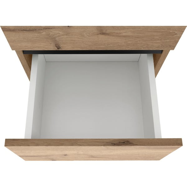Висок шкаф за баня от декор от дъб  в естествен цвят 38x130 cm Wisla – Støraa-image-1