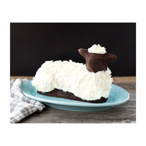 Сребърен великденски калъп във формата на агне, 700 ml - Nordic Ware-image-1