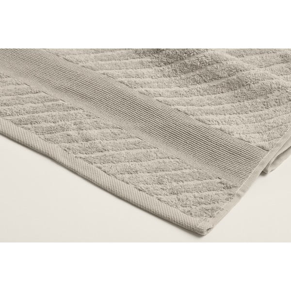 Светлобежова памучна кърпа и хавлия за баня в комплект от 2 броя - Foutastic-image-2