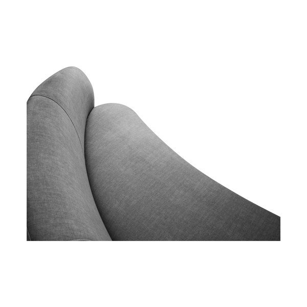 Асиметричен диван от сиво кадифе , ляв Debbie - Mazzini Sofas-image-4