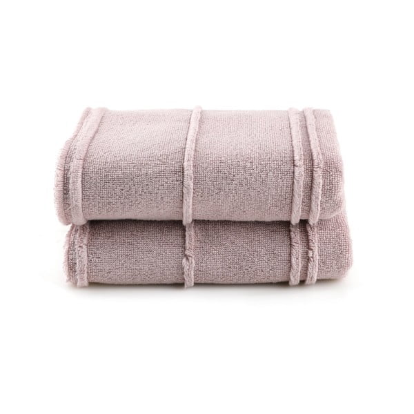 Розови кърпи в комплект от 2 бр. от тери 50x90 cm Arden – Foutastic-image-2