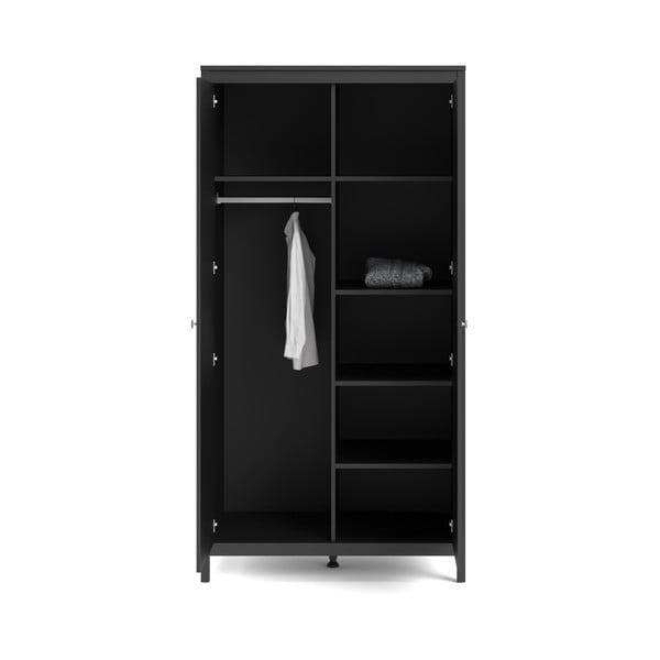 Черен гардероб 102x199 cm Madrid – Tvilum-image-4