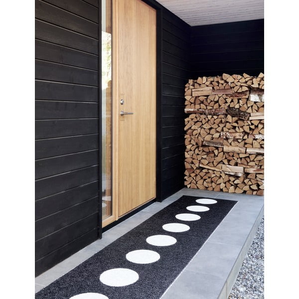 Черно-бял килим за открито и закрито 70x90 cm Vera Black – Pappelina-image-3