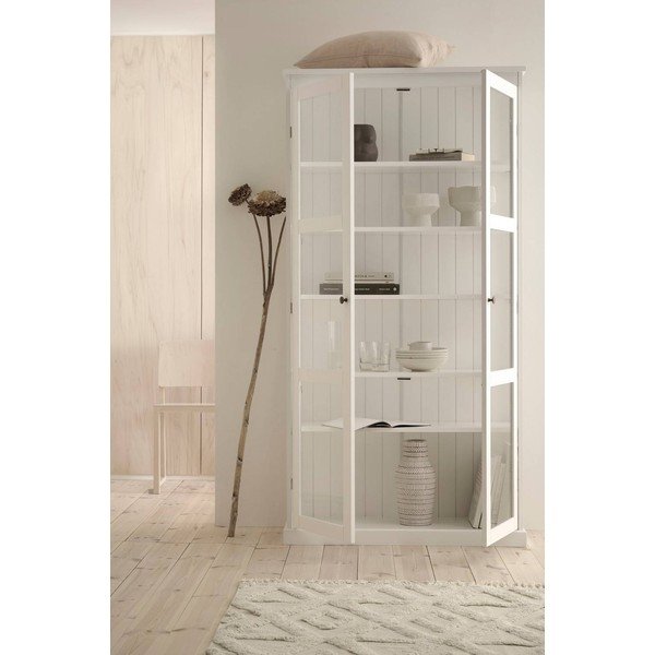Бяла витрина от МДФ 98x193x34 cm Wilma – Ellos Home-image-2