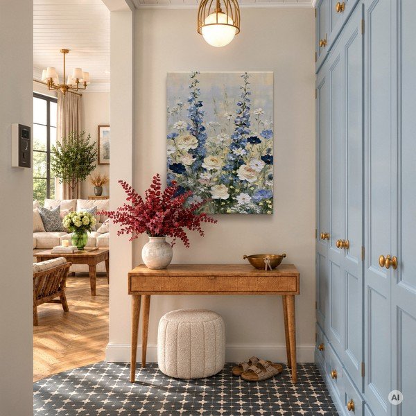 Печатна върху платно картина 60x80 cm Blue Meadow – Styler-image-1