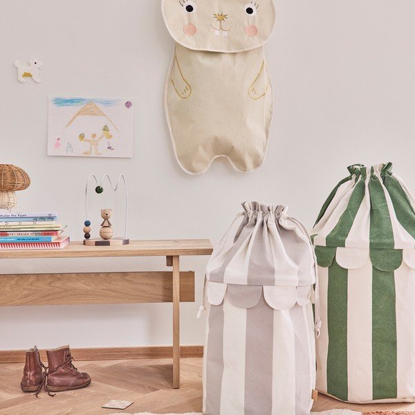 Кремав текстилен висящ органайзер 40x1x82 cm Darling Rabbit – OYOY Mini-image-1