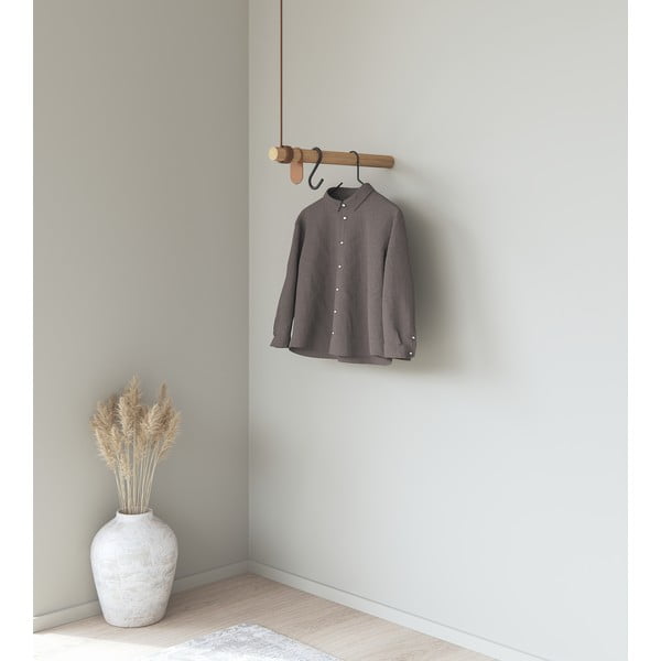 Стенна закачалка от масивен дъб в естествен цвят 50 cm Swing – LIND DNA-image-1