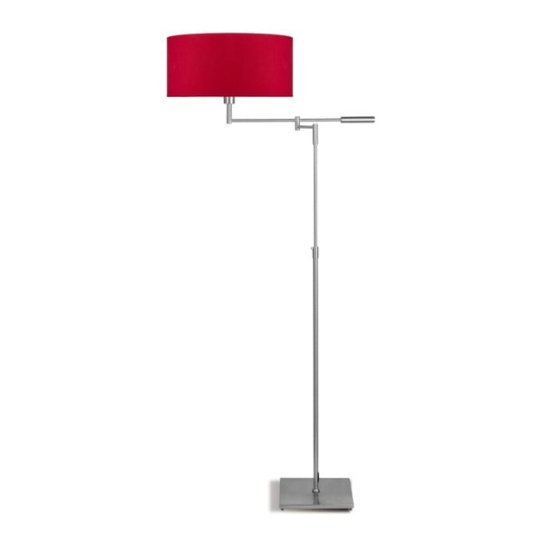 Сива свободностояща лампа с червен абажур Berlin - Citylights