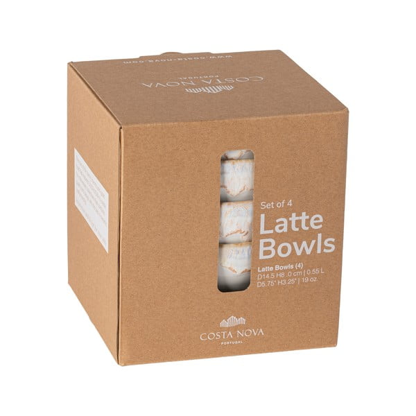 Бели керамични купички в комплект от 4 части ø 15 cm Latte - Costa Nova-image-4