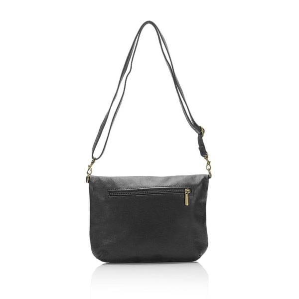 Черна кожена чанта Renae - Lisa Minardi-image-1