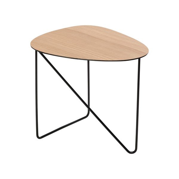 Метална масичка за кафе в естествен цвят 37x44 cm Curve M Wood – LIND DNA