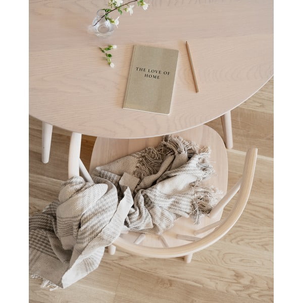 Кръгла маса за хранене с плот от дъб 115x115 cm Yumi - Rowico-image-3