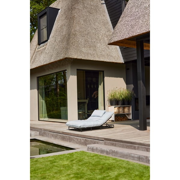 Син градински шезлонг с метална основа Emma - Hartman-image-4