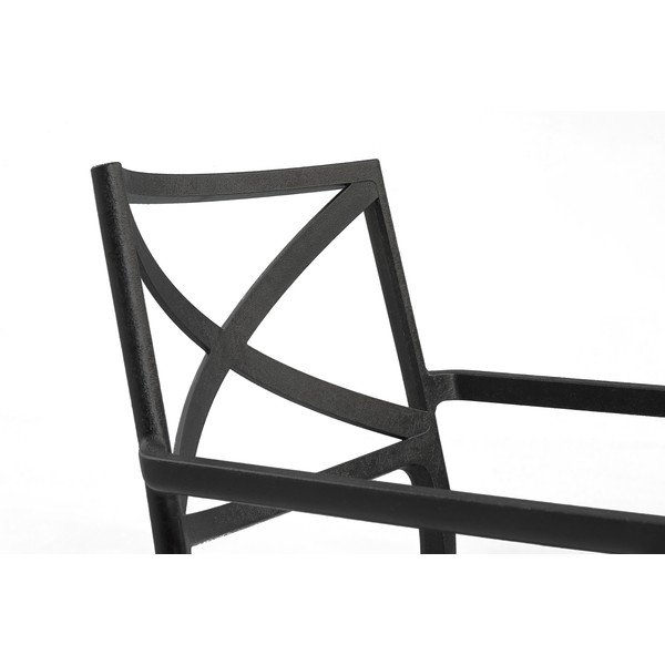 Черен пластмасов градински стол Metalix – Keter-image-3