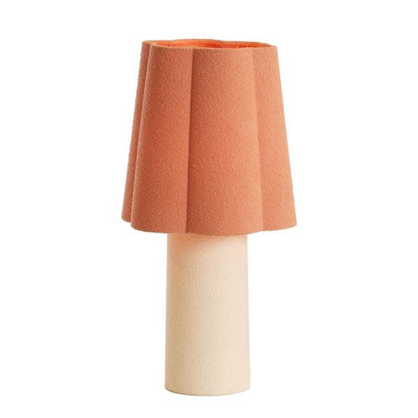 Настолна лампа в цвят сьомга/кремава с текстилен абажур (височина 50 cm) Musaby – Light & Living-image-3