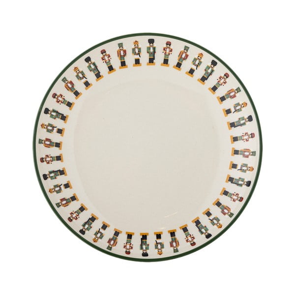 Кремава десертна глинена чиния с коледен мотив ø 16 cm Jolly – Bloomingville