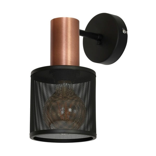 Черна стенна лампа с розови детайли Ares - Unknown