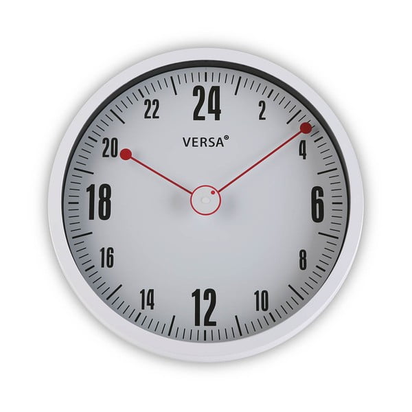 Бял кръгъл стенен часовник Paola, ø 30 cm - Versa