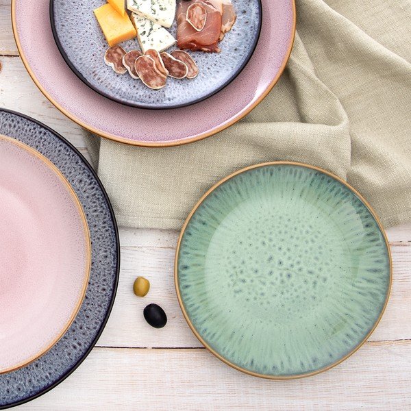 Розова десертна керамична чиния ø 20,5 cm Glaze – Orion-image-3
