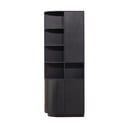 Черен модулен шкаф за книги от борова дървесина 78x210 cm Finca - WOOOD