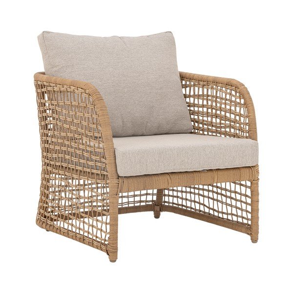 Бежов/в естествен цвят подплатен/ратанов градински стол Penzano – Bloomingville