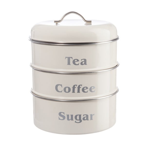 Sada 3 dóz Cream Tea, Coffee and Sugar, 18x28 cm