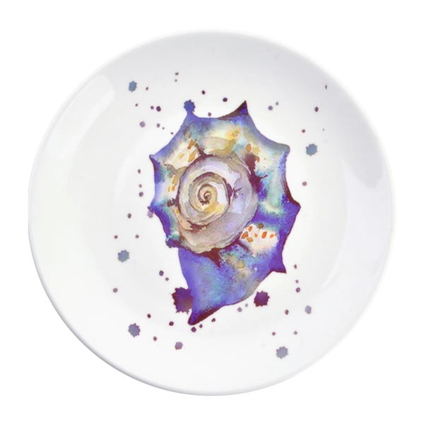 Декоративна керамична чиния Clayre & Eef Seasnail, ⌀ 20 cm - Clayre & Eef